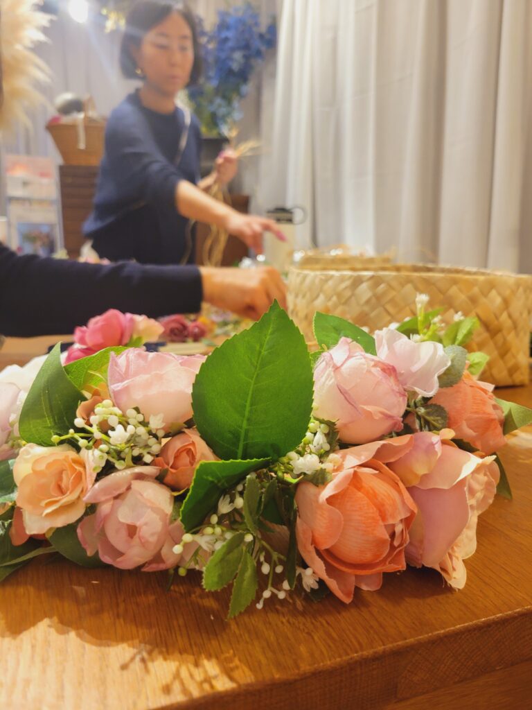 ウェディングで使える花冠のレッスン