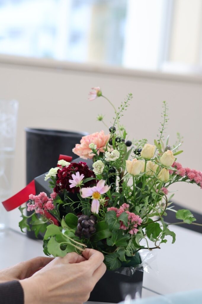 フラワーアレンジメント教室　お花屋さんのためのレッスン