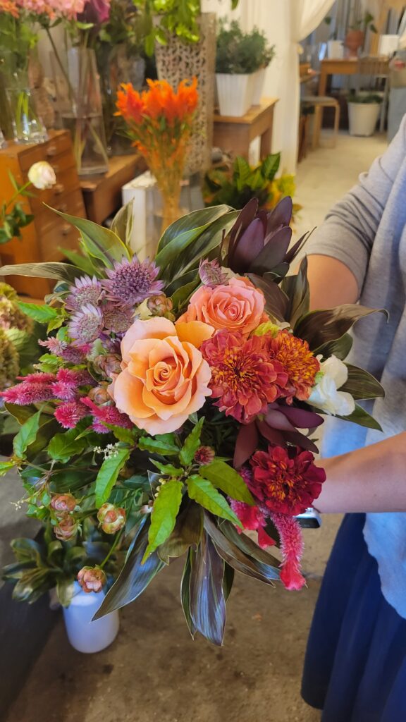 秋のスパイラルブーケレッスン