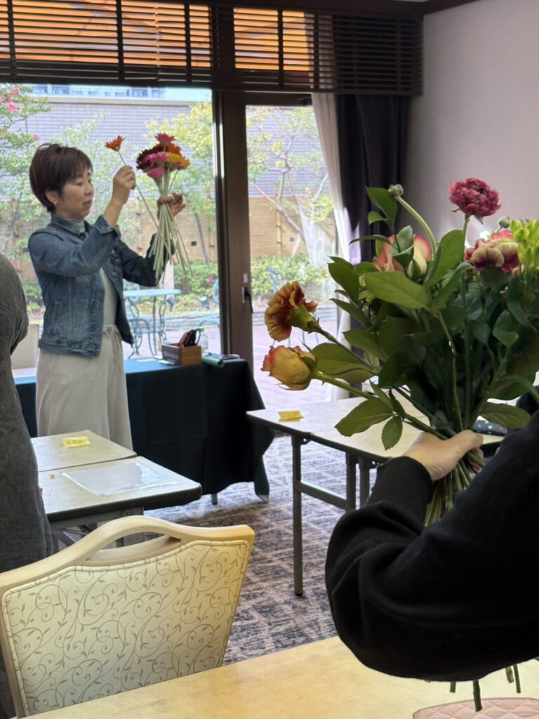 花束の組み方レッスン　名古屋　新横浜　東京